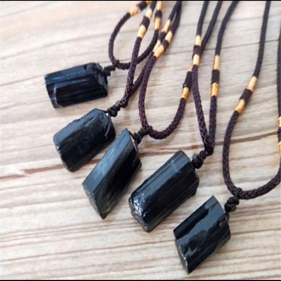 Black Tourmaline Necklace Energy Balance Spiritual - Picture 3 of 8